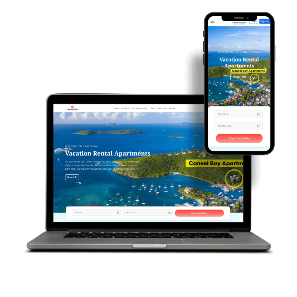 Vacation rental website redesign with integrated booking system | Website Forces